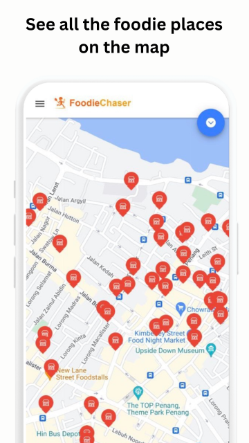 See all the foodie places on the map